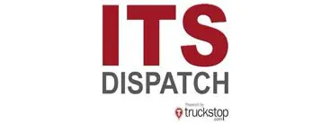 A red and white logo that says its dispatch